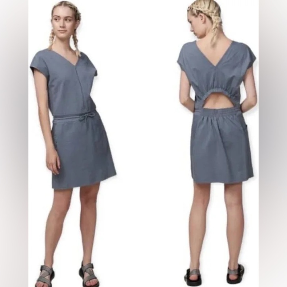 Patagonia Organic Cotton Roaming Dress Plume Gray M Medium